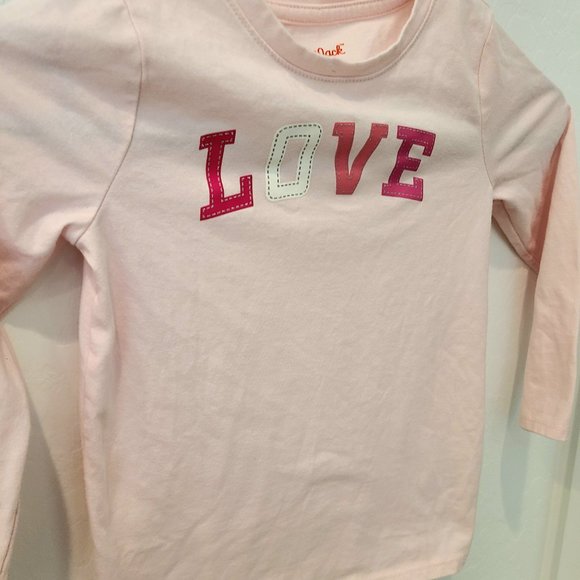 NEW Cat and Jack long sleeved pink tshirt size XS(4-5) - Picture 4 of 4
